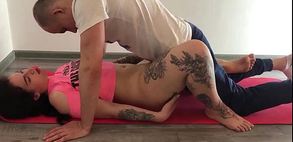  Girl Facefuck and Hard Fucking Personal Trainer - Pussy Licking